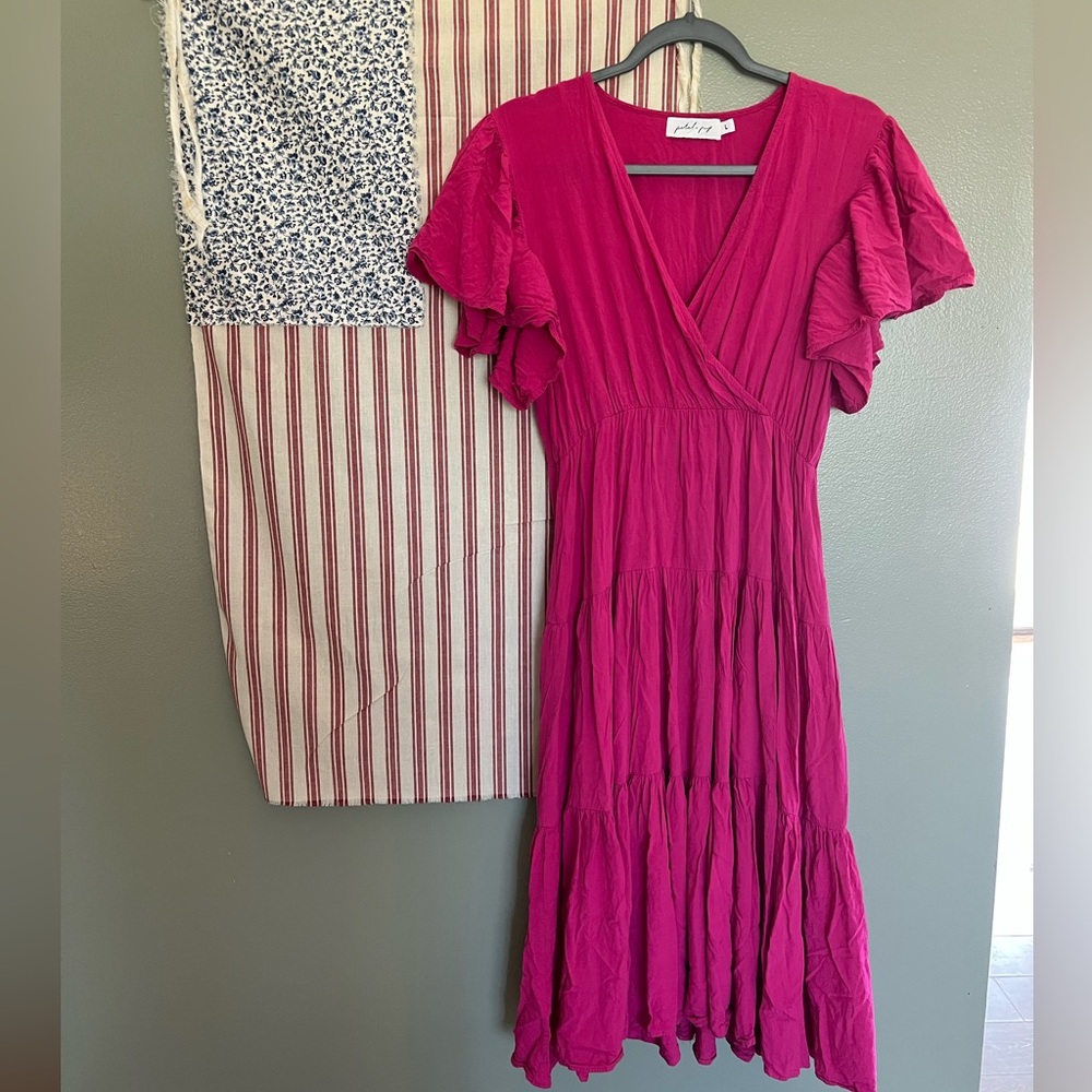 Petal & Pup Pink Midi Dress